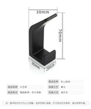 No Drilling Double Hook Black White Towel Hook For Bathroom Clothes Coat Hook Bedroom Robe Hook Livingroom Kitchen Accessories