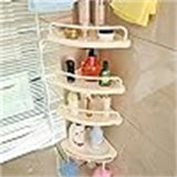 Rustproof Shower Corner for Bathroom Bathtub Storage Organizer for Shampoo Accessories 4-Tier Adjustable Shelves with Tension