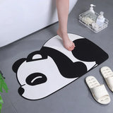 Cartoon Panda Bath Mat Super Absorbent Bathroom Mat Cute Animal Rug Bedroon Floor Carpet Home Entrance Shower Bathroom Foot Mats