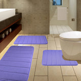 1/2/3Pieces Memory Foam Bath Mat Sets 40x60CM/50x80CM/50x60CM U-Shaped Water Absorption Toilet Mat for Bathroom Rugs Foot Mat