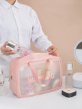 Women Portable Travel Wash Bag Female Transparent Waterproof Makeup Storage Pouch Large Capacity Cosmetic Organizer Beauty Case