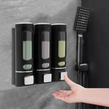 1/2/3 Head Wall-mounted Soap Dispenser Household Manual Press Hand Sanitizer Shampoo Shower Gel Dispenser Bathroom Accessories