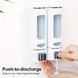 1/2/3 Head Wall-mounted Soap Dispenser Household Manual Press Hand Sanitizer Shampoo Shower Gel Dispenser Bathroom Accessories