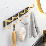 Black Gold Aluminum Bathroom Accessories Hardware Set Towel Bar Rail Paper Holder Robe Hook Bath Rack Hanger Shelf Toilet Brush