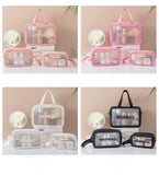 Women Portable Travel Wash Bag Female Transparent Waterproof Makeup Storage Pouch Large Capacity Cosmetic Organizer Beauty Case