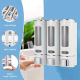 1/2/3 Head Wall-mounted Soap Dispenser Household Manual Press Hand Sanitizer Shampoo Shower Gel Dispenser Bathroom Accessories