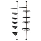 Rustproof Shower Corner for Bathroom Bathtub Storage Organizer for Shampoo Accessories 4-Tier Adjustable Shelves with Tension