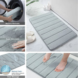 1/2/3Pieces Memory Foam Bath Mat Sets 40x60CM/50x80CM/50x60CM U-Shaped Water Absorption Toilet Mat for Bathroom Rugs Foot Mat