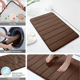 1/2/3Pieces Memory Foam Bath Mat Sets 40x60CM/50x80CM/50x60CM U-Shaped Water Absorption Toilet Mat for Bathroom Rugs Foot Mat