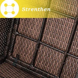 Patio Furniture 4 Pieces Conversation Sets Outdoor Wicker Rattan Chairs Garden Backyard Balcony Porch Poolside loveseat with